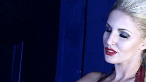 Naughty blonde slut fucking her servant