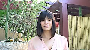 Charming naturally busty teen gets her daily dose of vitamin D