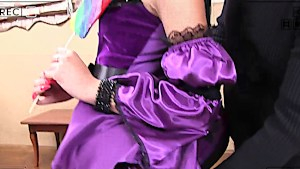 Kinky babe gets double penetrated on Halloween