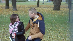 Russian couple enjoys their young bodies