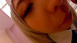 Lovely Laura Bodewig fucked and left with cum inside her