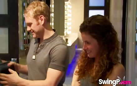 Horny couples experimenting in swinger reality show