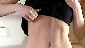 Claudie is a prim little blonde