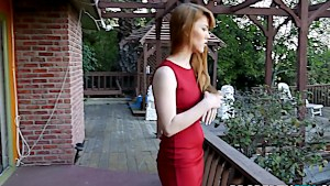 Hot redhead real estate agent fucks client