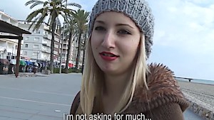 Blonde amateur fucked in public