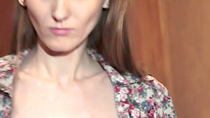 Skinny courtesan gets a thick stream of cum