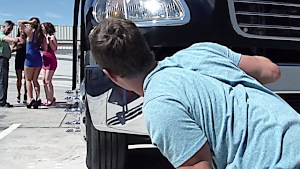 Fucking three party girls at once