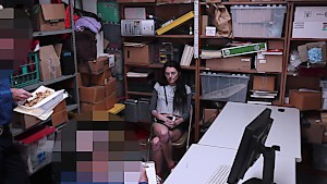 Tattooed junkie shoplifter satisfies two horny cops to get away