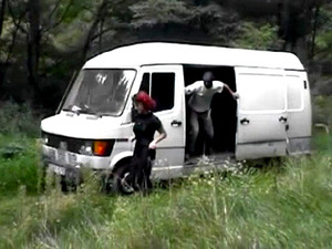 Amateur humiliated in truck