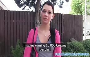 Very hot girl off the street agrees to have sex for money during this paid audition, she gets naked in the woods and fucked nicely...