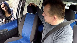 Hot prostitute banged in car