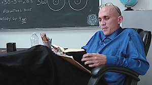 High risk pussy pounding right in the face of the detention teacher