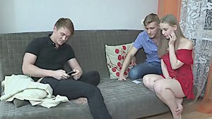 Her hot pussy is the prize of the poker game