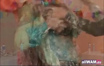 Euro Lesbians Play With Food