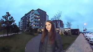 Delicate babe makes a massive cock erupt like a cum volcano