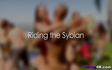 Swinger couples experience each other