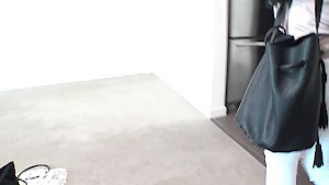 Amateur teen fucks BBC at casting