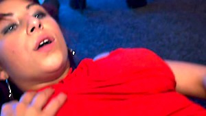 Teen squirting in the club