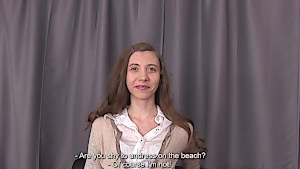 Brunette knows she will have a good time with his rod