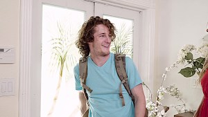 Cockdepraved mother and stepdaughter play with lucky chap