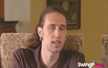 Swinger babes having lesbian action in reality