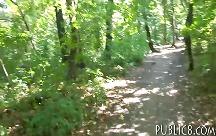 Beautiful amateur blonde eurobabe screwed in the park