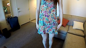 Hot redhead looking fresh riding a large dick