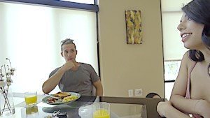 Cute Gina and Kiley treat their stepbro's cock like an almighty fucktool