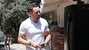 Delicious short haired Aaliyah gets a dose of dick by the pool