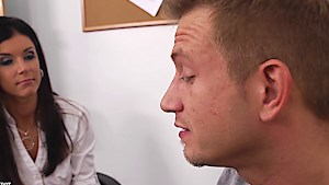 Naughty India Summer in stockings fucked by student