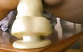 Huge Monster Dildo in her Butt