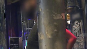 Stranded ebony fucked outdoors at night