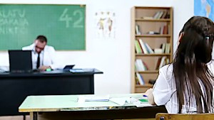 Private anatomy lesson for the naughty school babe