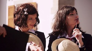 Lesbian teens getting intimate with their pussies