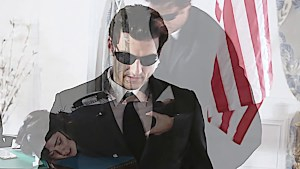 Student sneaks into the oval office to suck and fuck cock