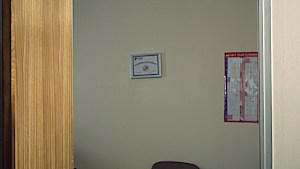 Petite secretary meets her boss's huge cock in private