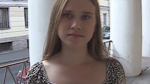 Russian looking to get a job using her tight shaved hole