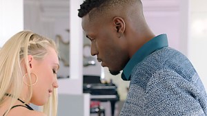 Pale blonde babe gets the black treatment she dreamed of