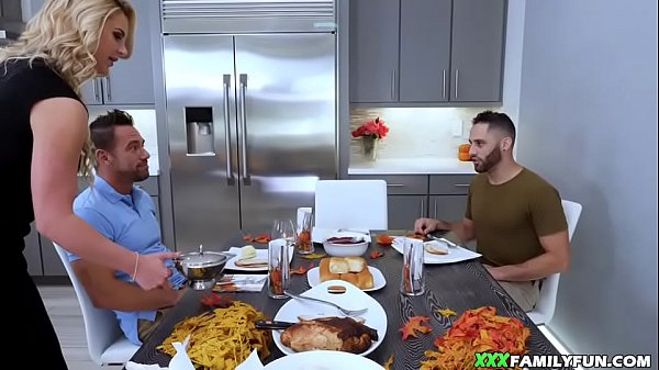 Stepmom Fucked During Thanksgiving Dinner