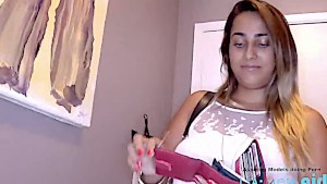 Model sucks cock at photo shoot casting