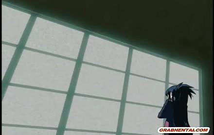 Bondage anime cutie hard poking from behind by her master