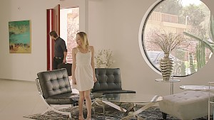 Petite babysitter seducing her boss