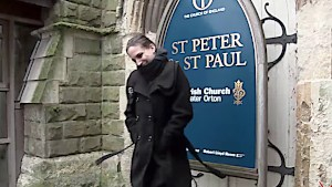 Cute girl in public ate out until she pees