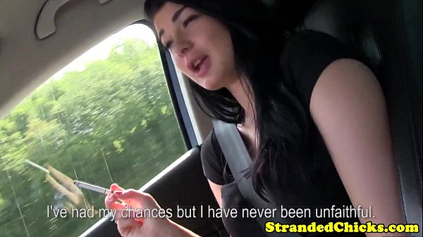 Amateur blackhaired babe picked up and fucked