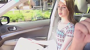 Skinny Abi Grace fucked on couch