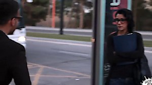 Picking up young Samia off the bus stop