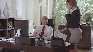 Submissive secretary punished by her boss