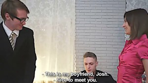 Ravishing brunette spanked and rammed doggystyle