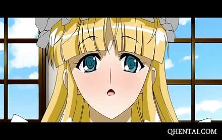 Chained hentai blonde taking cock hardcore