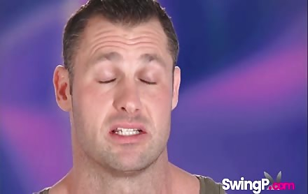 Swinger couples kiss and fuck in orgy